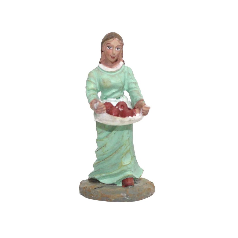 Grandeur Noel Nativity Set 2.5" Replacement‎ Woman Carrying Apples Figurine